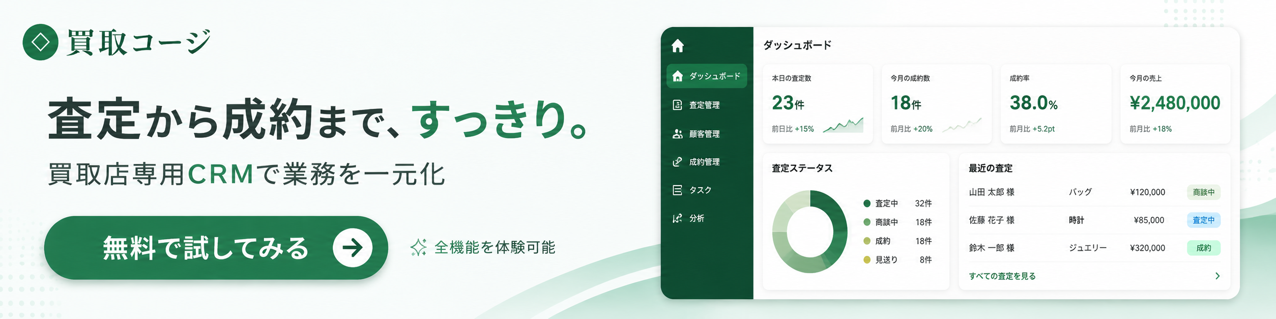 査定から成約まですっきり