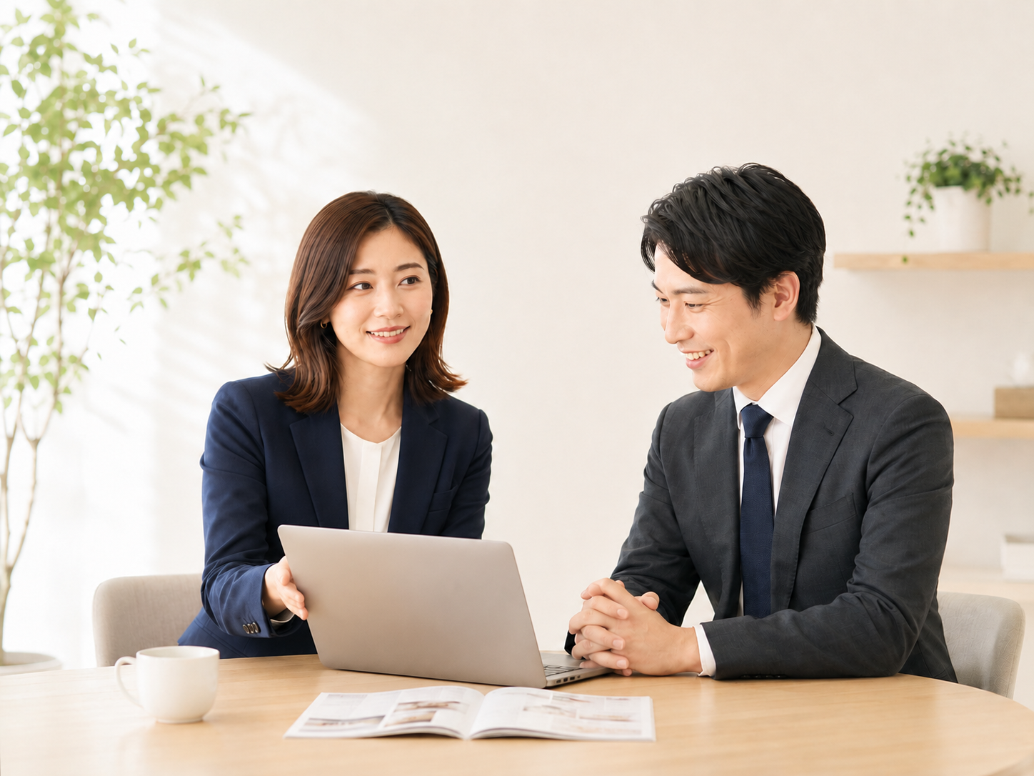 担当者が相談に応じる様子